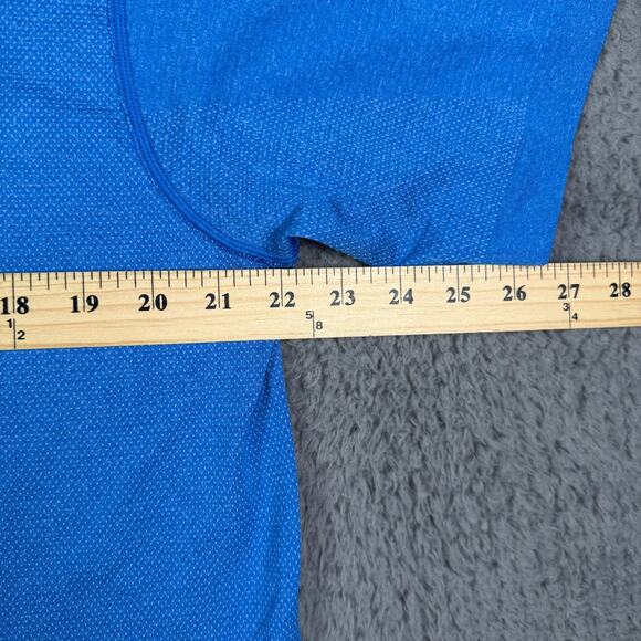 Lululemon Metal Vent Tech Polo Shirt Mens XL Blue Stretch Performance Golf - Picture 6 of 8